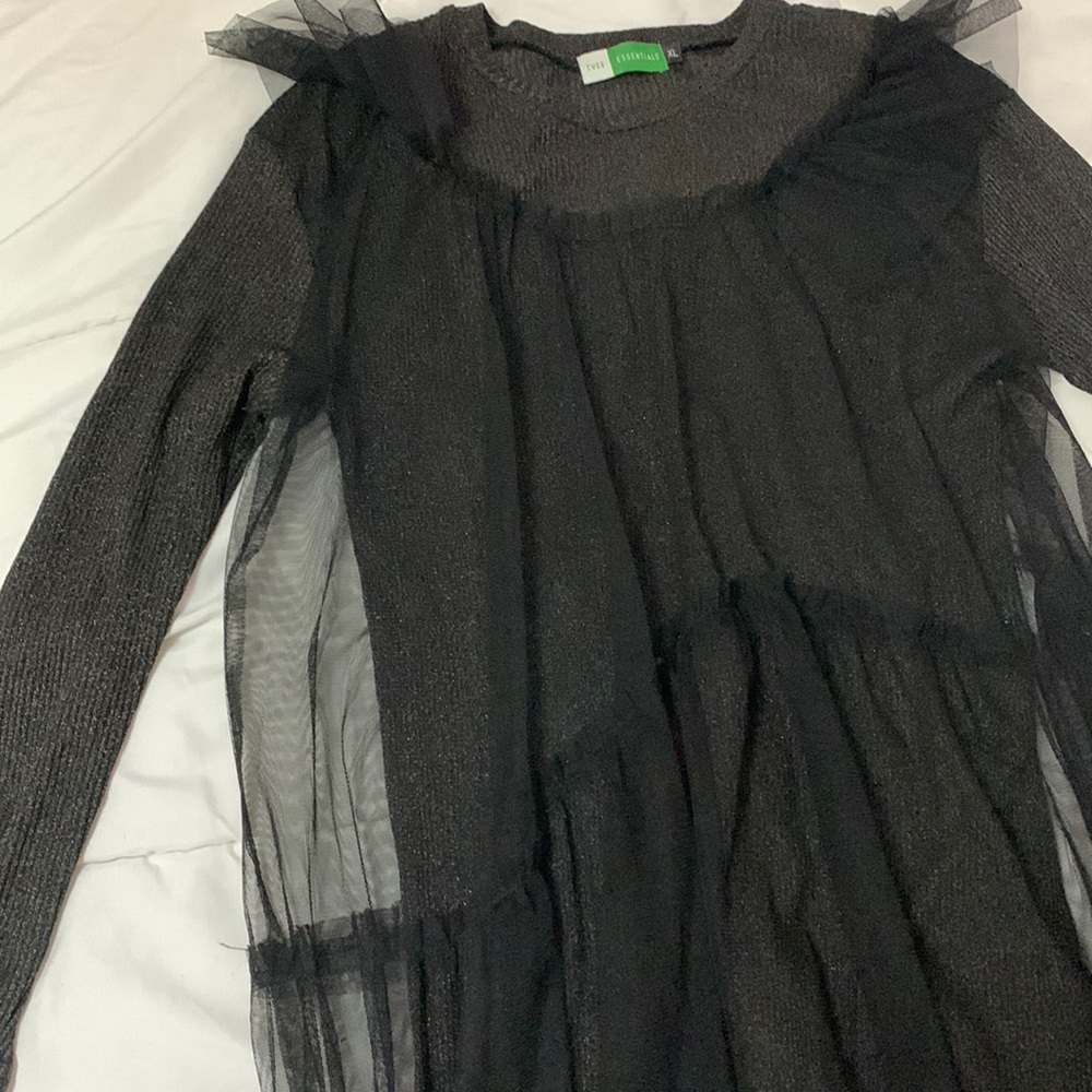 Size XL seethru mesh fresh with sparkly underneath